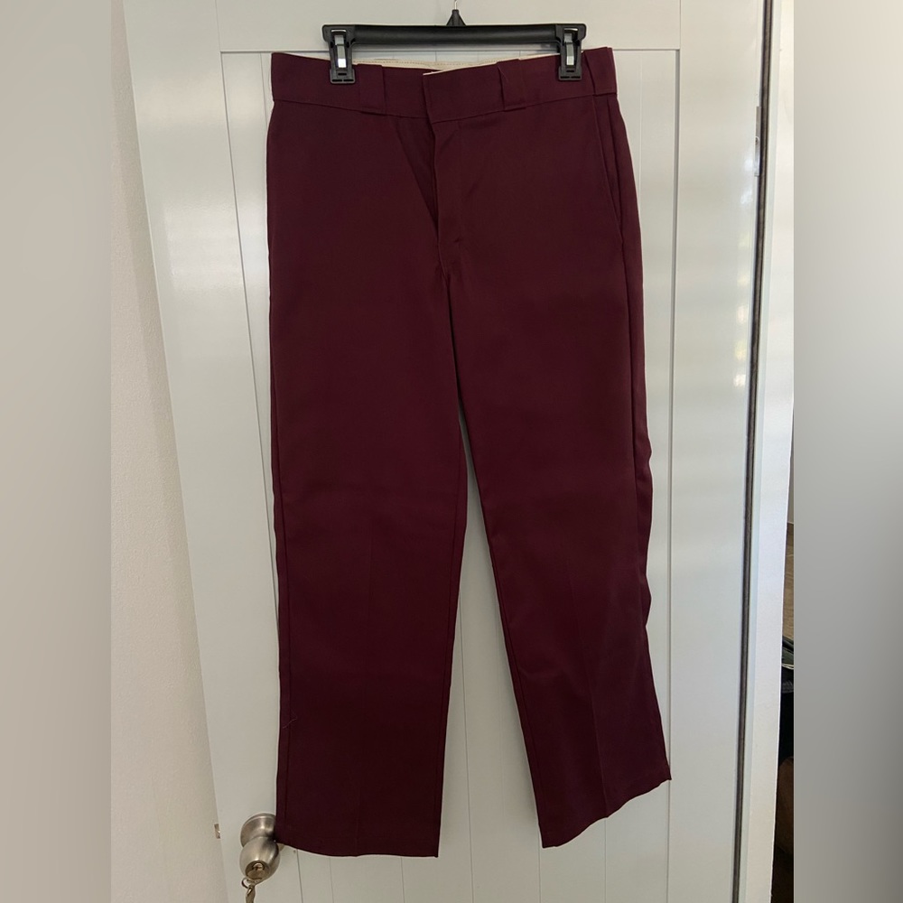 Dickies 874 Work Pants - Unworn - Tag 32x30 (Measure 31x29) - Burgundy Red Wine